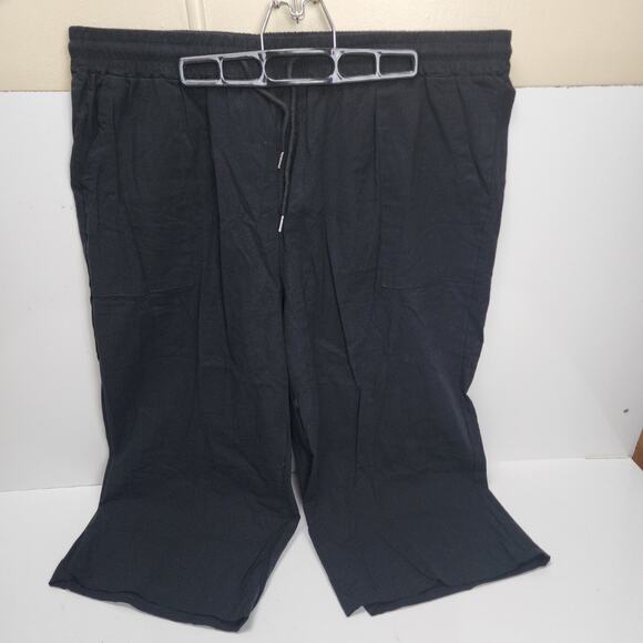 Women's Pull-On Drawstring Capri's w/ Pockets & Leg Side Slit Shorts Size 2XL - Picture 1 of 4